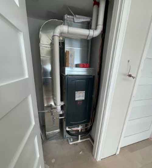 HVAC ductwork and air system installation in residential new construction by L.F. Fenimore Plumbing & Heating South Jersey.